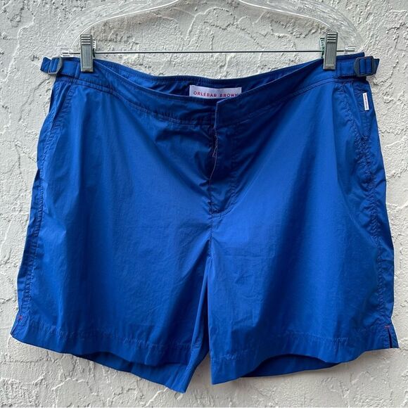 ORLEBAR BROWN Jack Shorts Men 38 Swim Trunks Board Blue Lined Buckle - Picture 1 of 14
